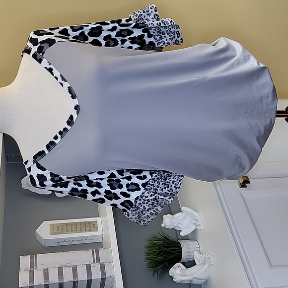 Tops - Cheetah ruffle sleeve top